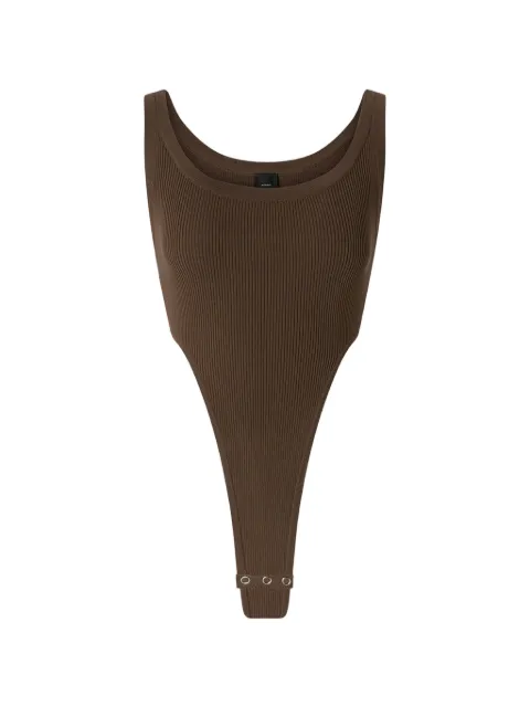 PINKO ribbed-knit sleeveless bodysuit