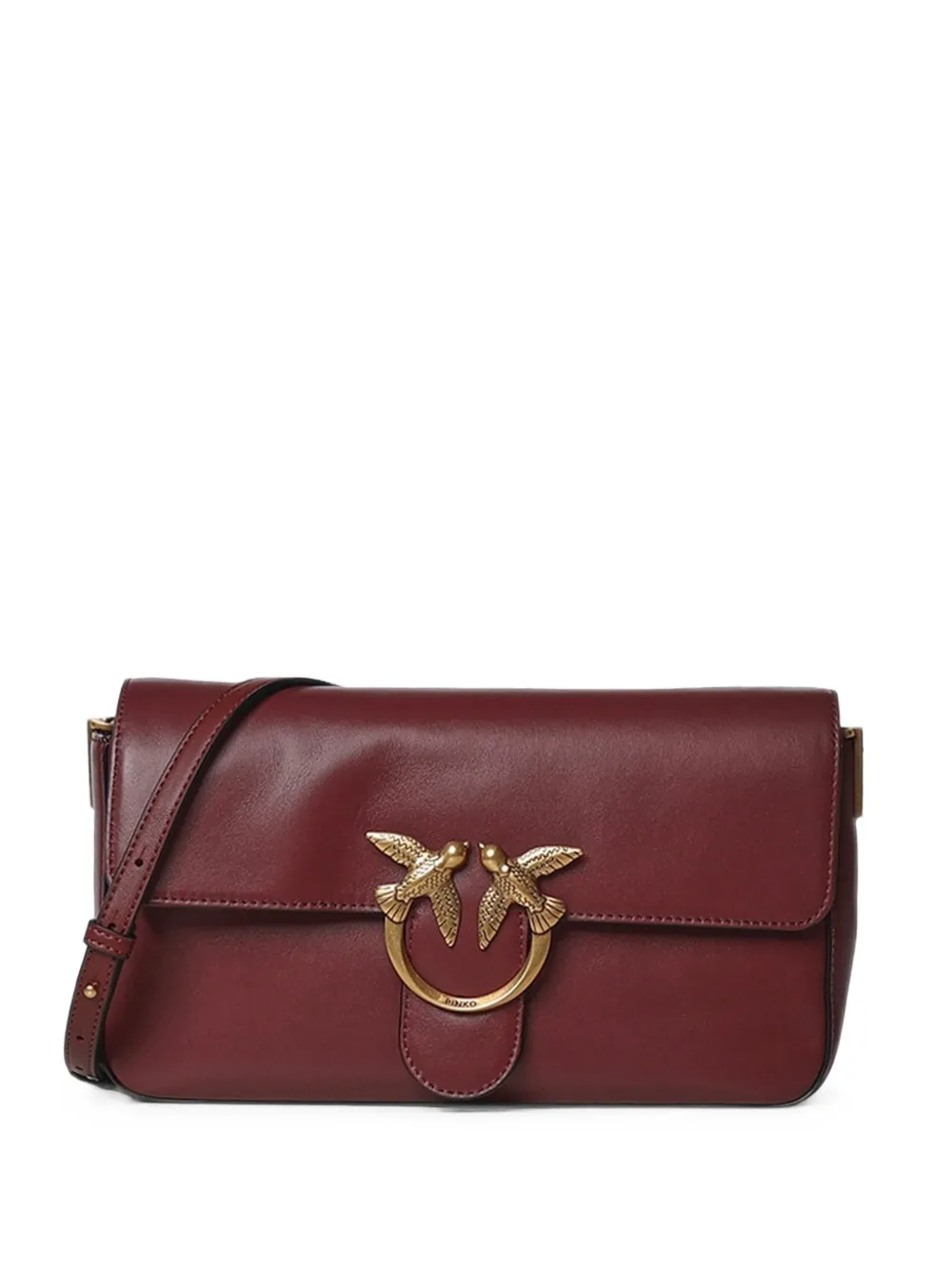 PINKO Love Birds leather shoulder bag - Rosso