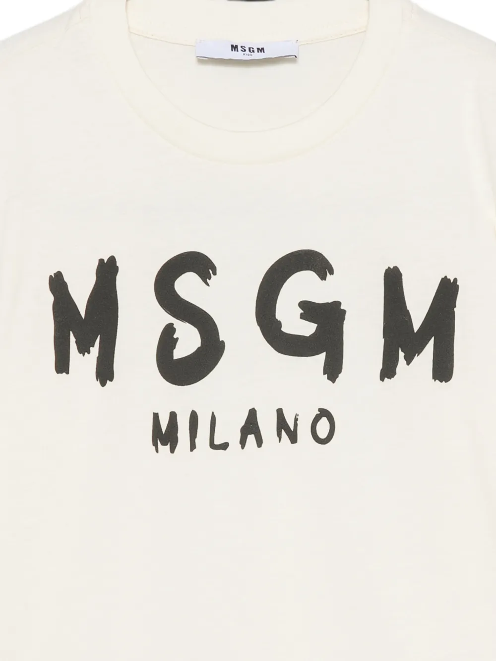 MSGM Kids T-shirt met lange mouwen en logo-print Beige