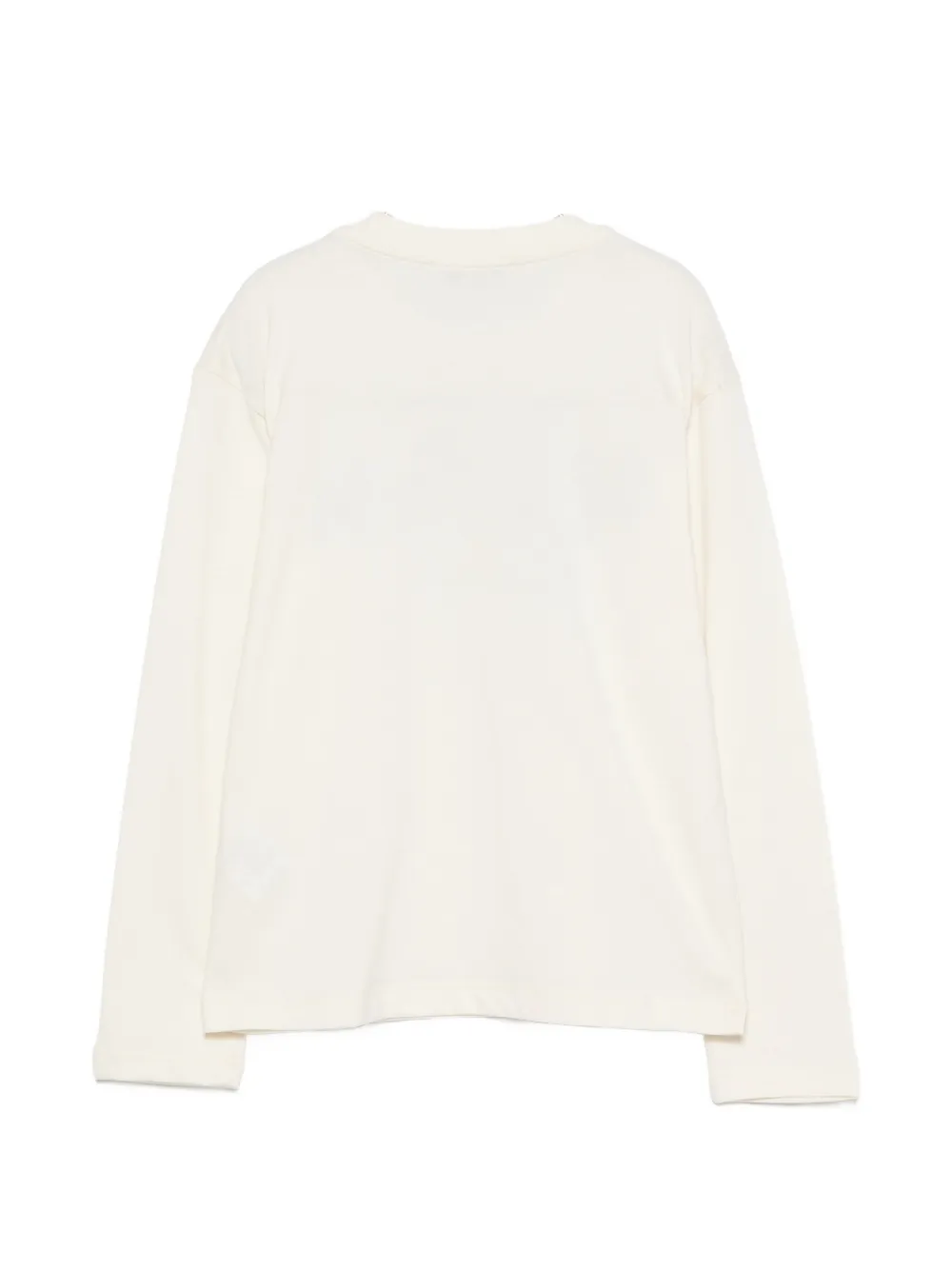 MSGM Kids T-shirt met lange mouwen en logo-print Beige