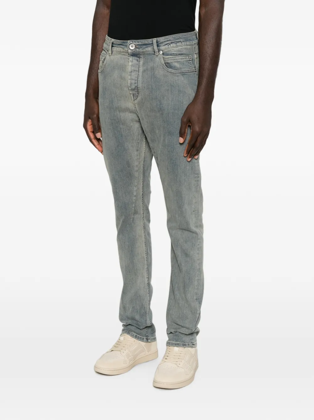 Rick Owens DRKSHDW Detroit faded-effect five-pocket jeans - Blau