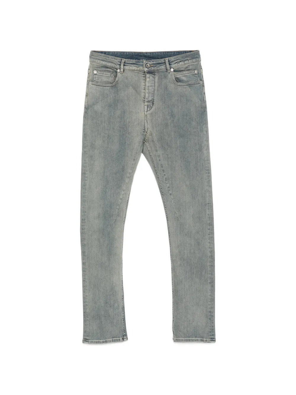Rick Owens DRKSHDW Detroit faded-effect five-pocket jeans - Blu