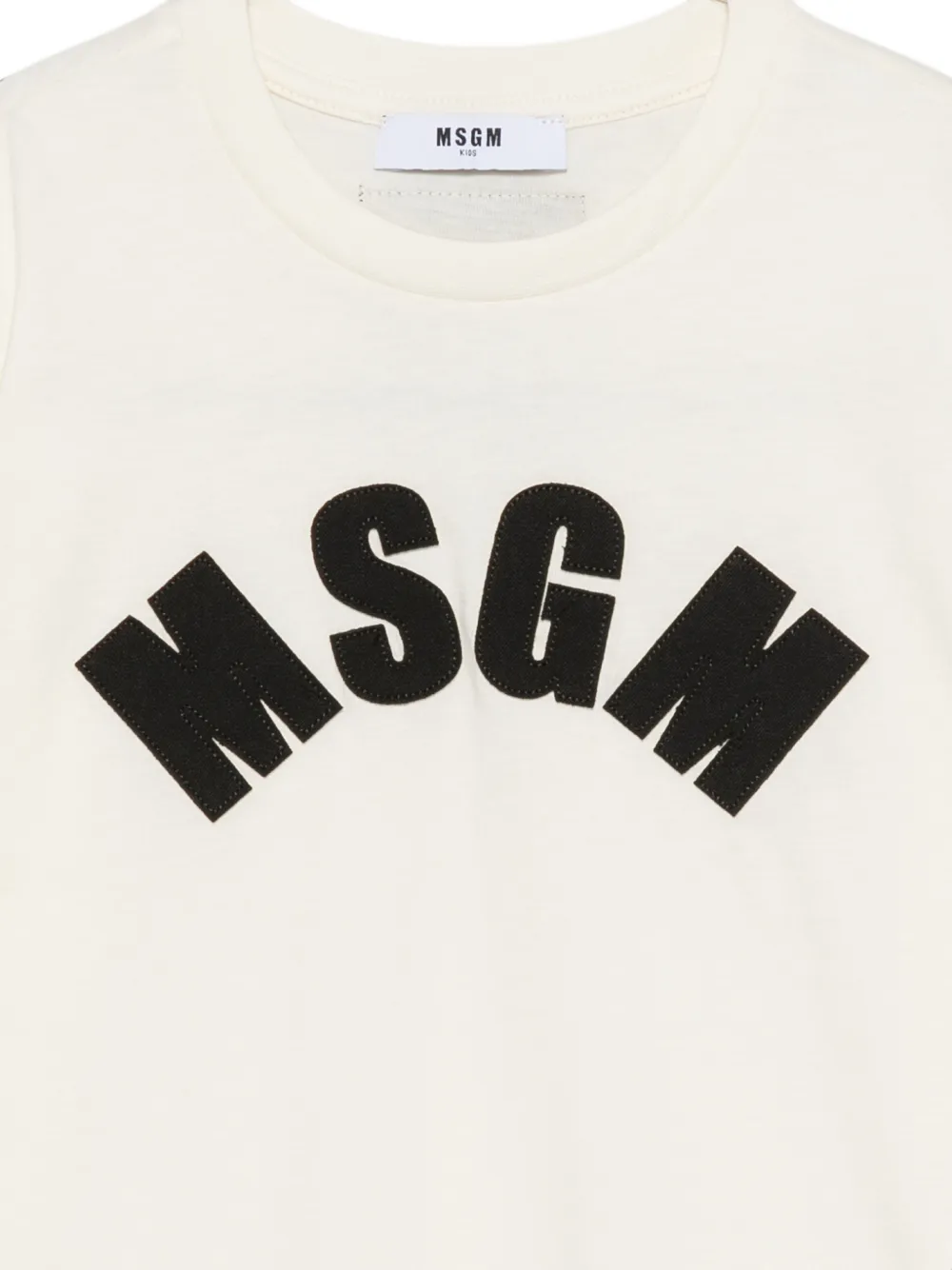 MSGM Kids T-shirt met logopatch Beige