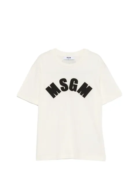 MSGM Kids logo-patch T-shirt