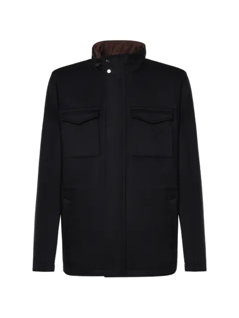 Herno funnel-neck flap-pocket jacket