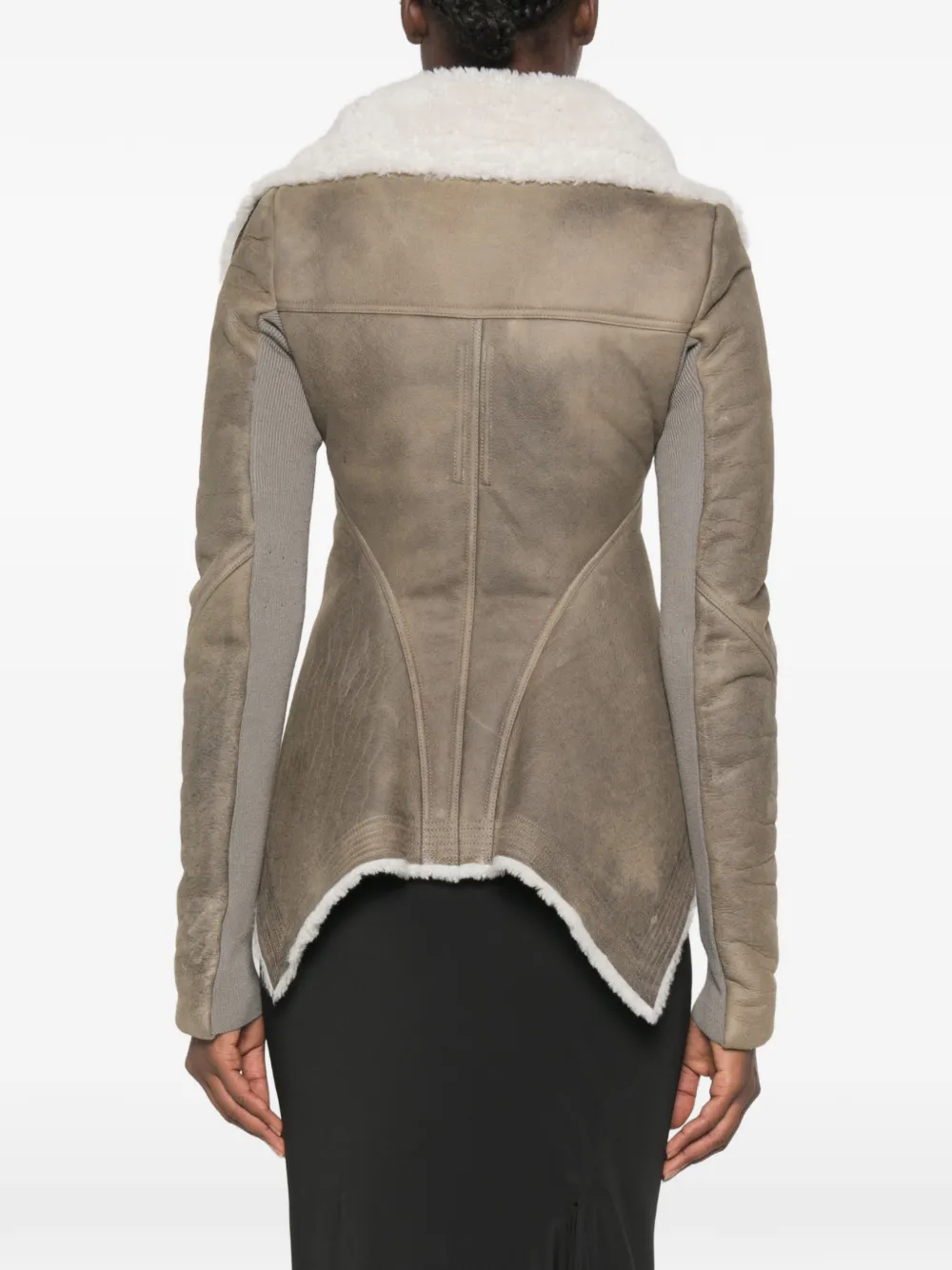 Rick Owens Asymmetrisch jack met lammy voering Grijs