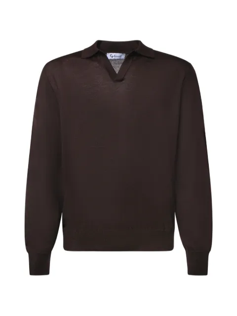 Galiano wool fine-knit top