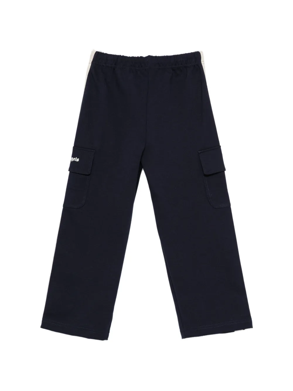 Palm Angels Kids Broek met zijstreep en logoprint Blauw