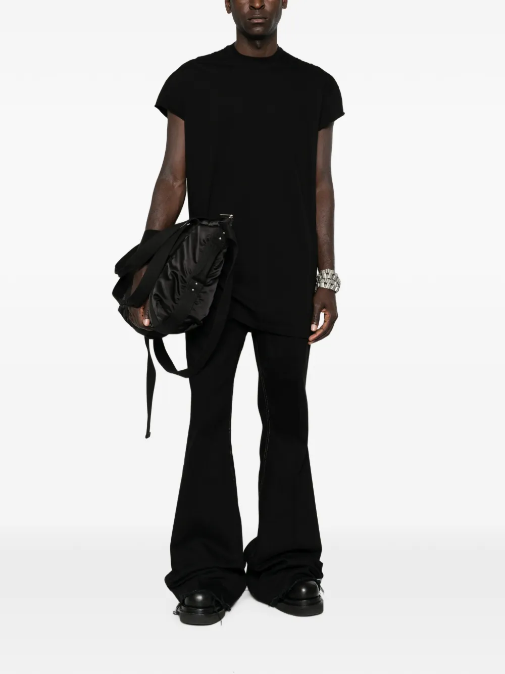 Rick Owens Rick S Jumbo T-shirt met kapmouwen Zwart