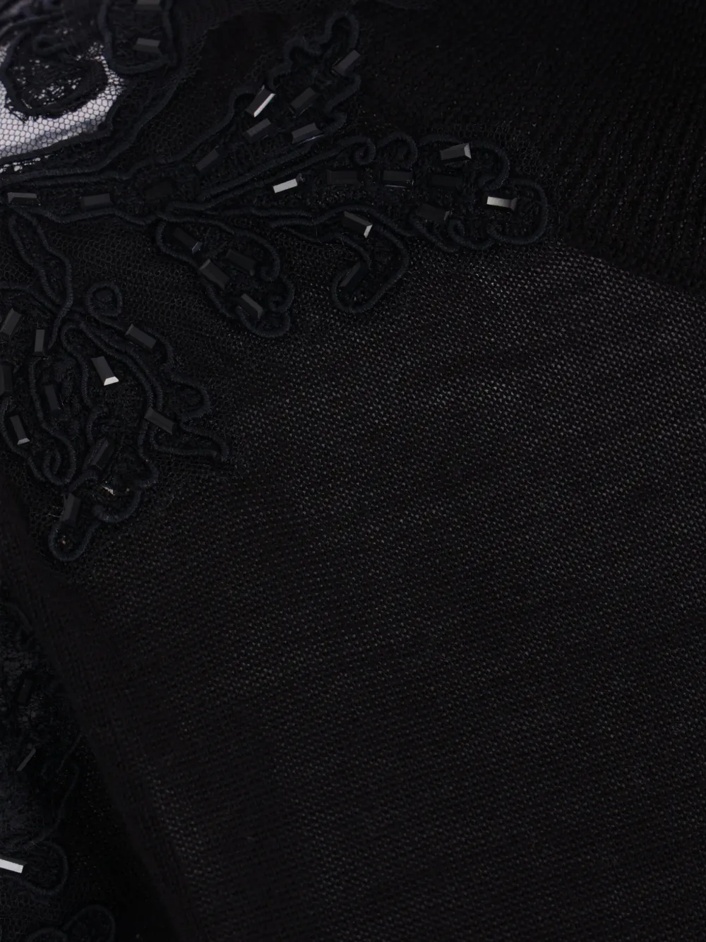 Ermanno Scervino Trui met stras en kant Zwart