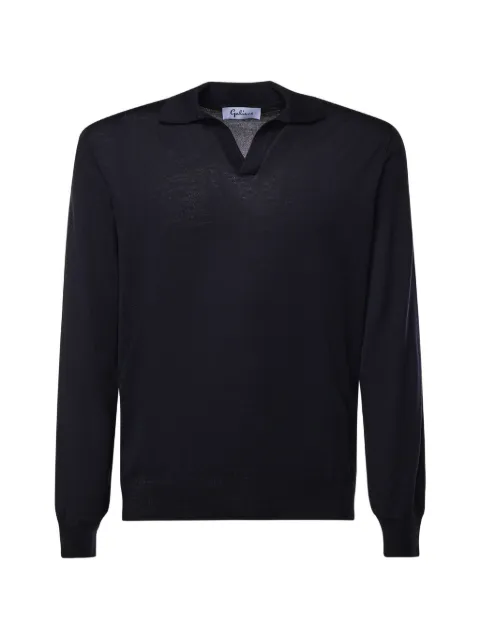 Galiano polo-collar long-sleeve sweater