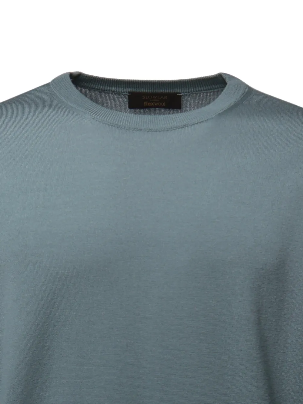 Zanone Flexwollen fijngebreide top met ronde hals Blauw