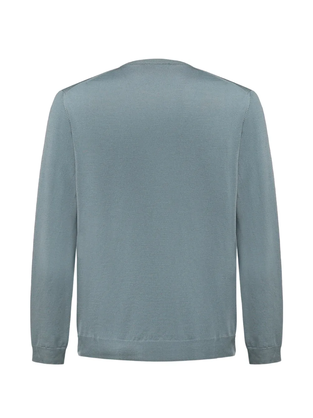 Zanone Flexwollen fijngebreide top met ronde hals Blauw