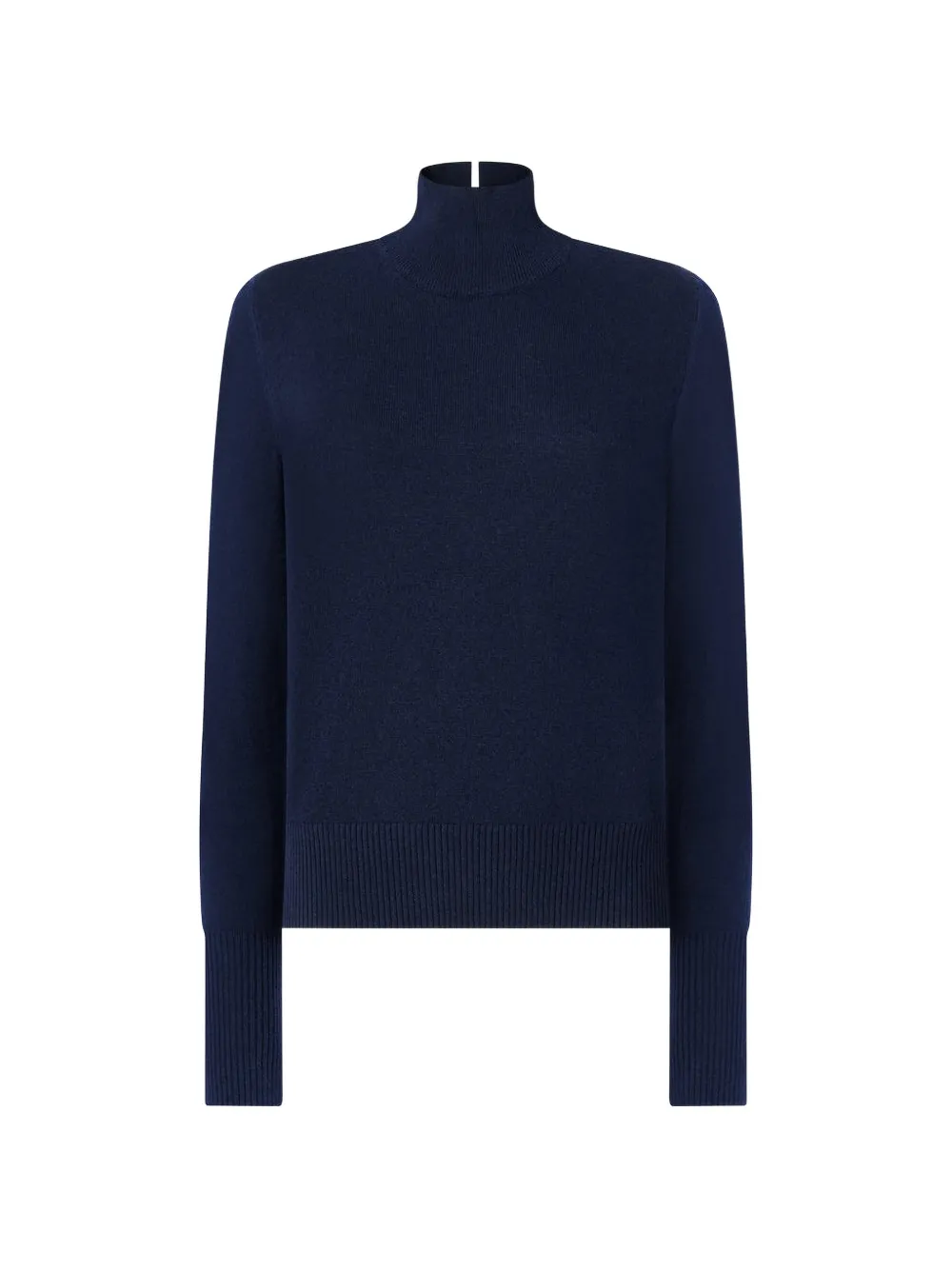 PINKO high-neck logo-patch sweater - Blu