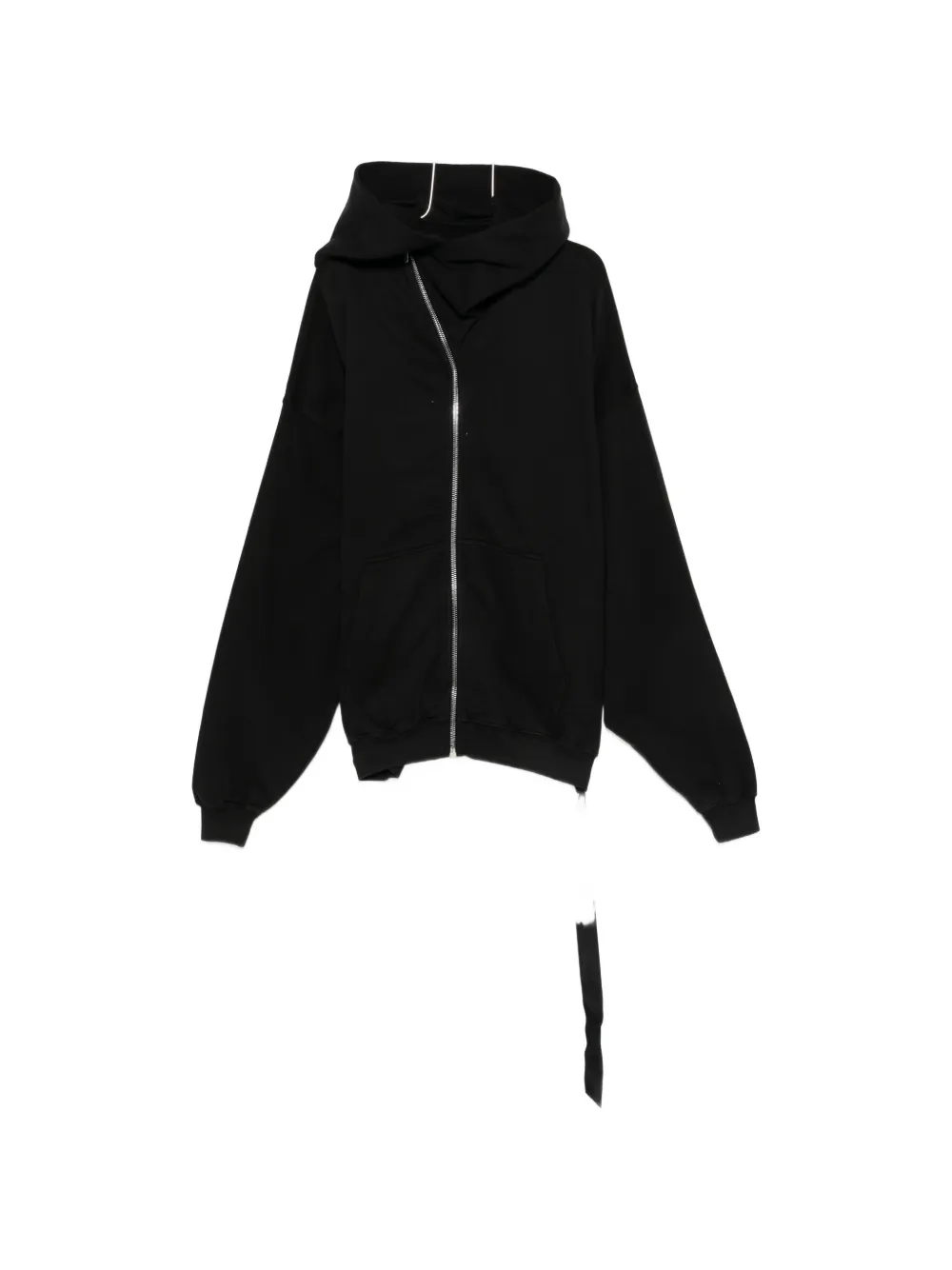 Rick Owens DRKSHDW asymmetric-zip long-sleeve hoodie - Schwarz