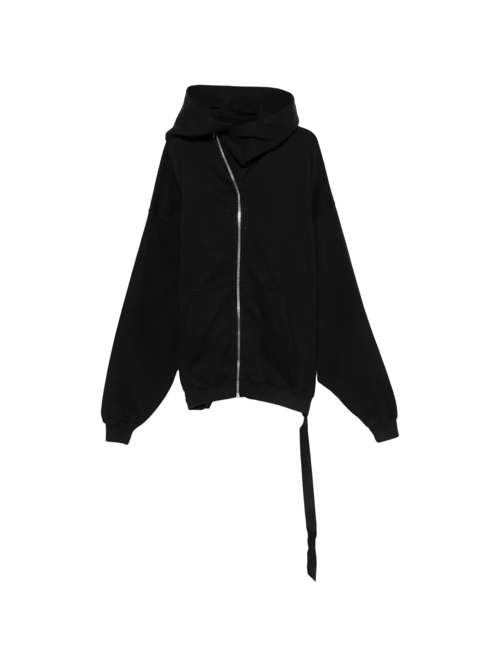 Rick Owens DRKSHDW asymmetric-zip long-sleeve hoodie - Nero