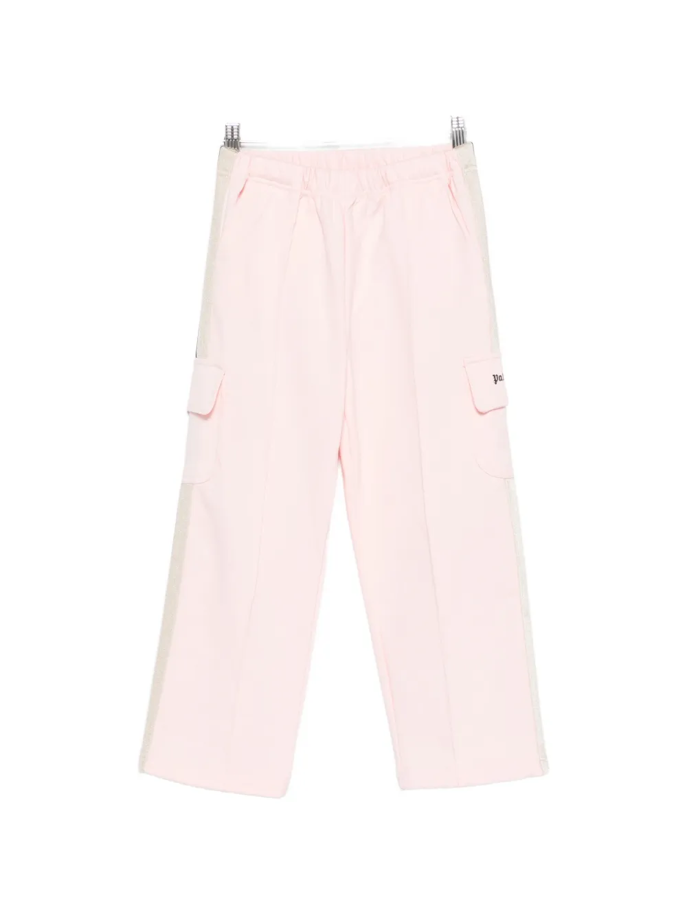 Palm Angels Kids logo-print side-stripe cargo pants - Rosa