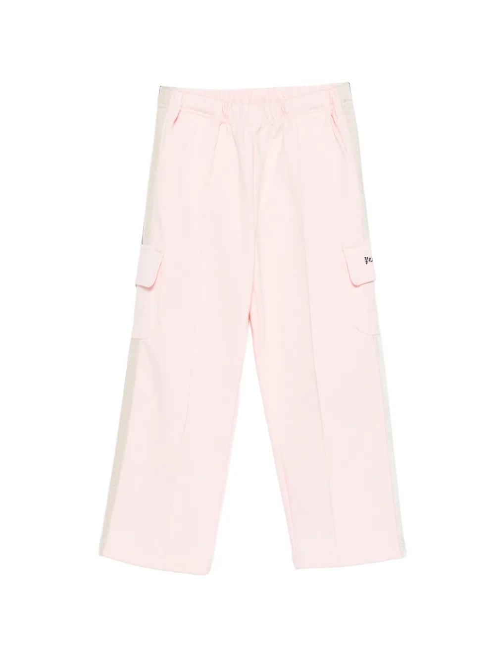 Palm Angels Kids logo-print side-stripe cargo pants - Rosa