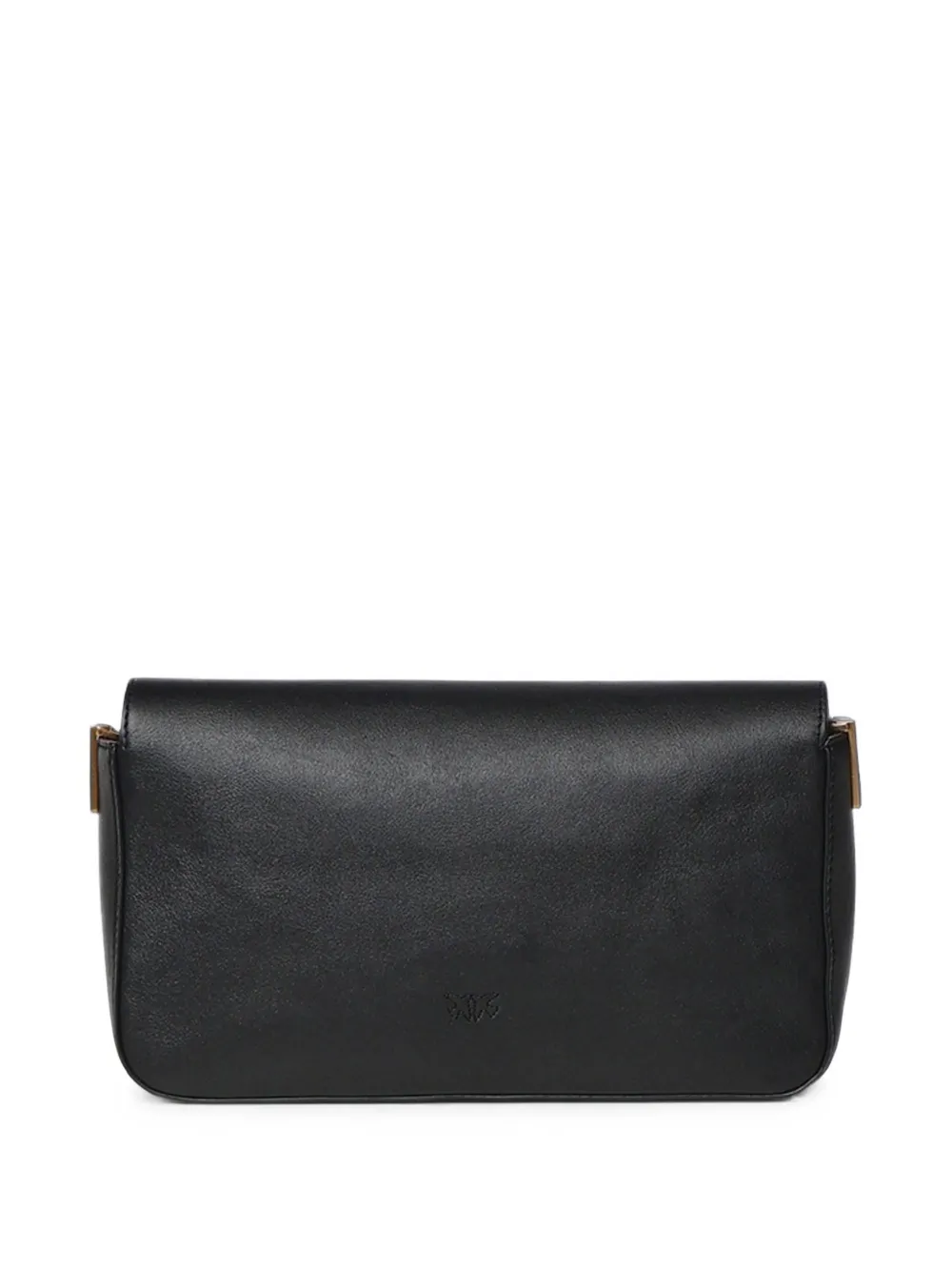 PINKO Love Birds leren schoudertas Zwart