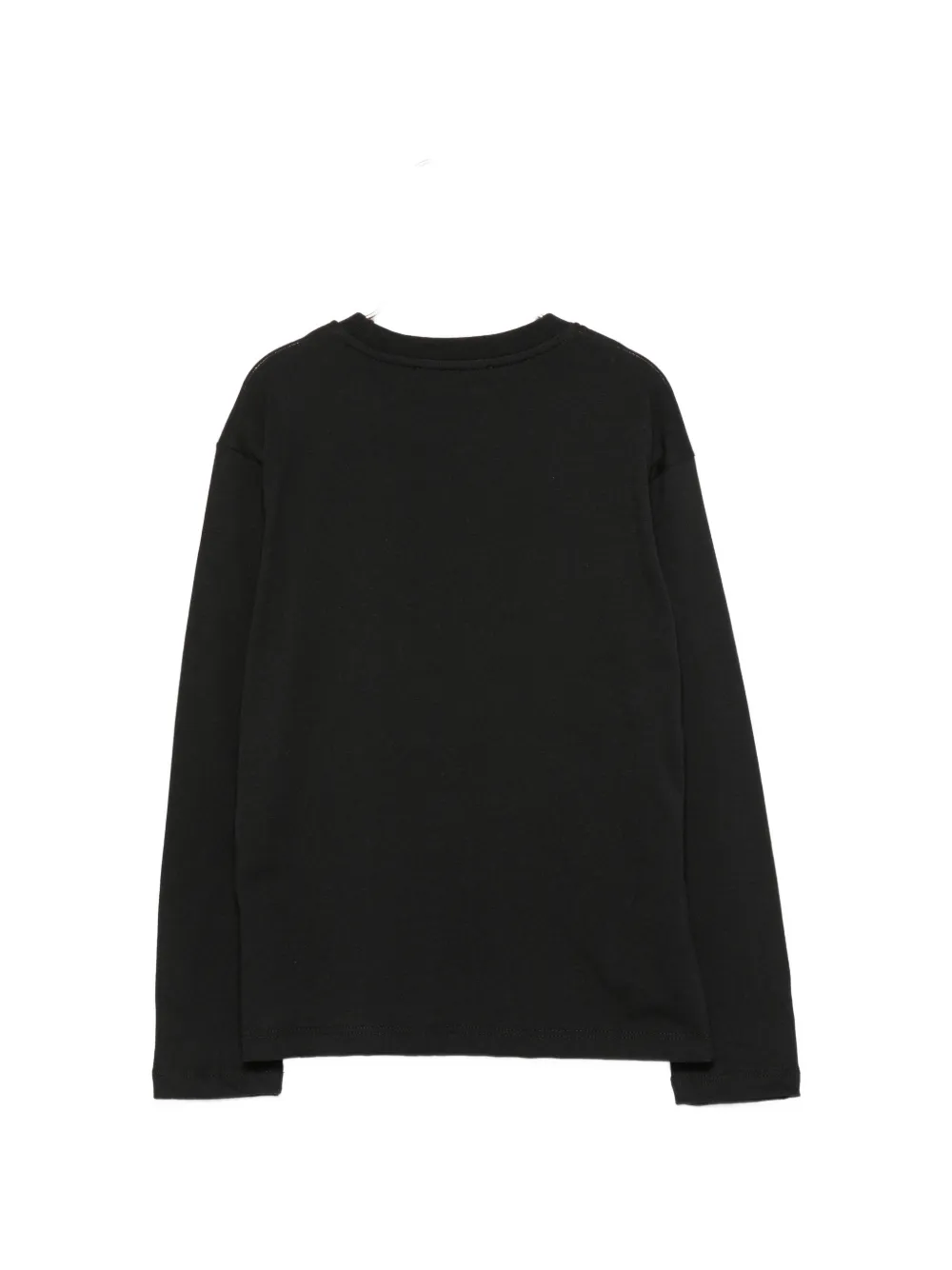 MSGM Kids T-shirt met lange mouwen en logo-print Zwart