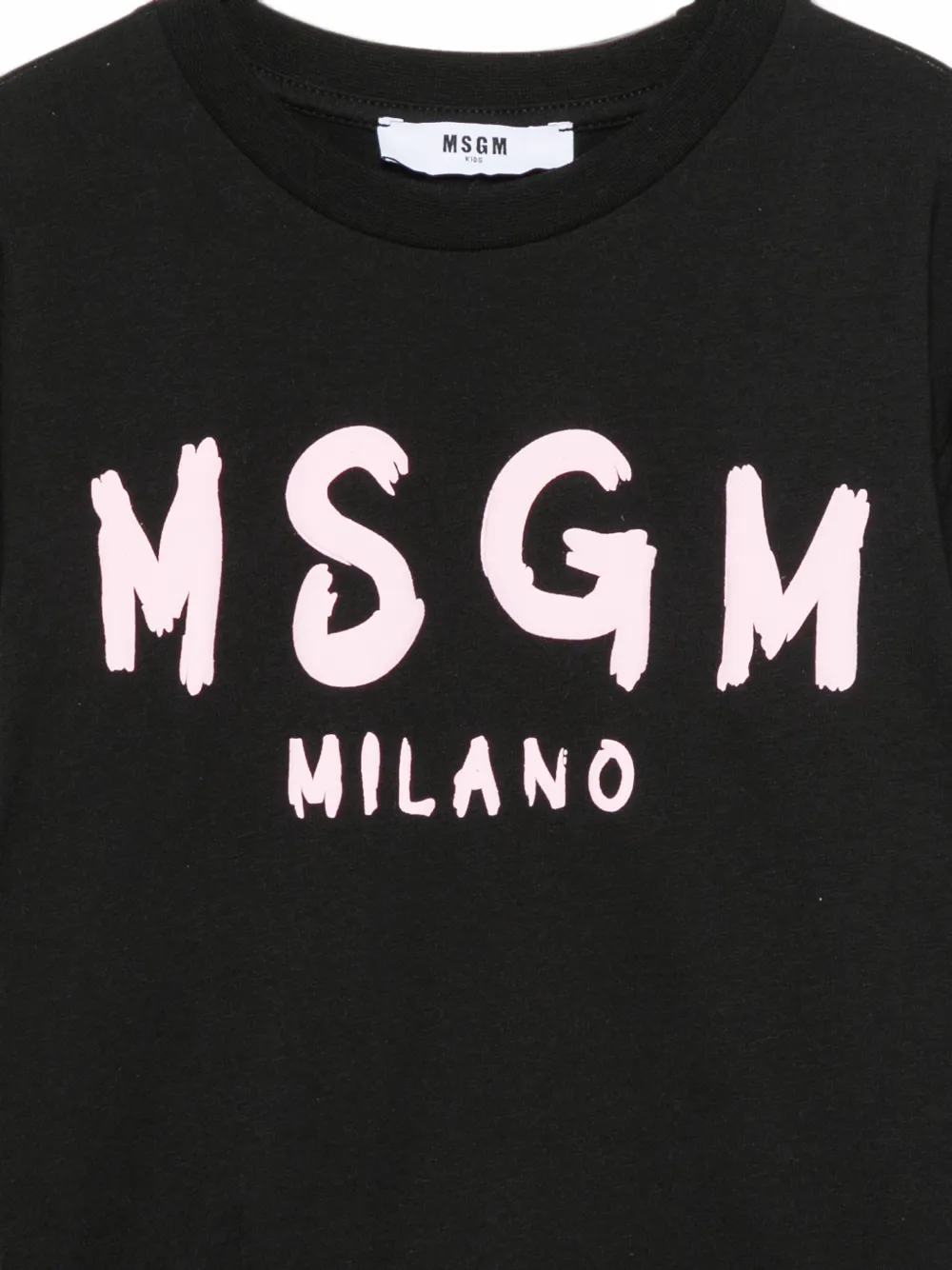 MSGM Kids T-shirt met lange mouwen en logo-print Zwart