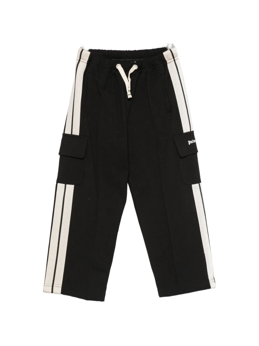 Palm Angels Kids logo-print side-stripe cargo pants - Nero