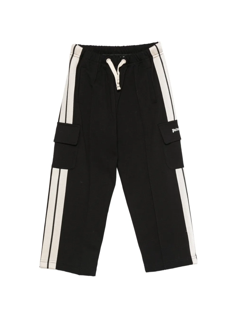 Palm Angels Kids logo-print side-stripe cargo pants - Nero