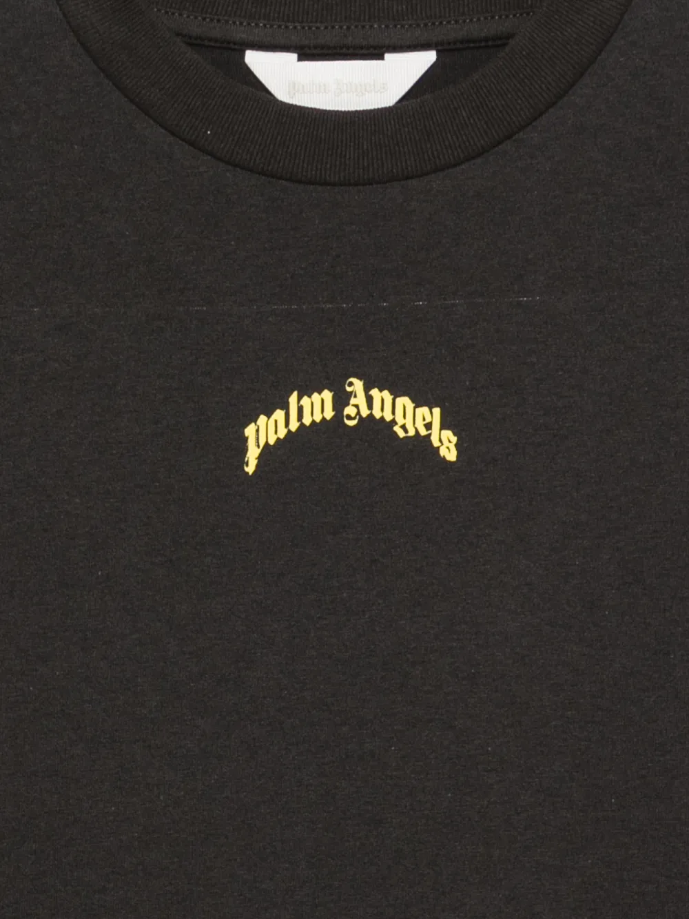 Palm Angels Kids T-shirt met lange mouwen en logo-print Zwart