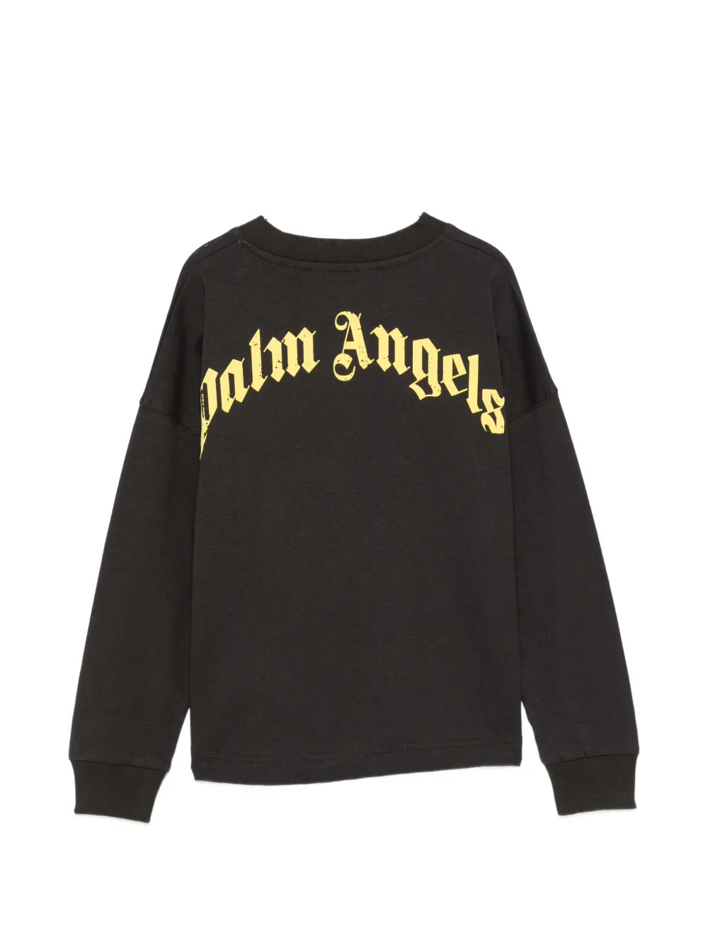 Palm Angels Kids T-shirt met lange mouwen en logo-print Zwart