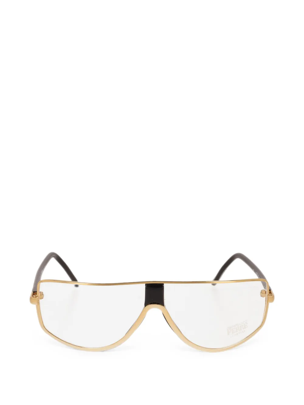 Gianfranco Ferré Pre-Owned GFF 19 geometric-frame glasses - Gold