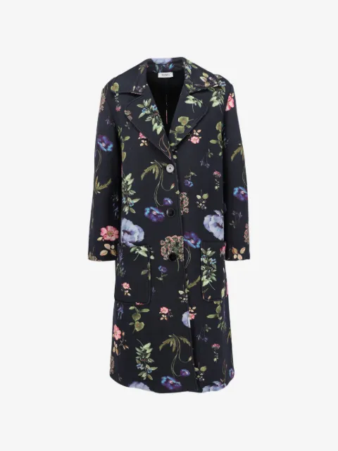 MAX&Co. abrigo con estampado floral y bolsillos de parche