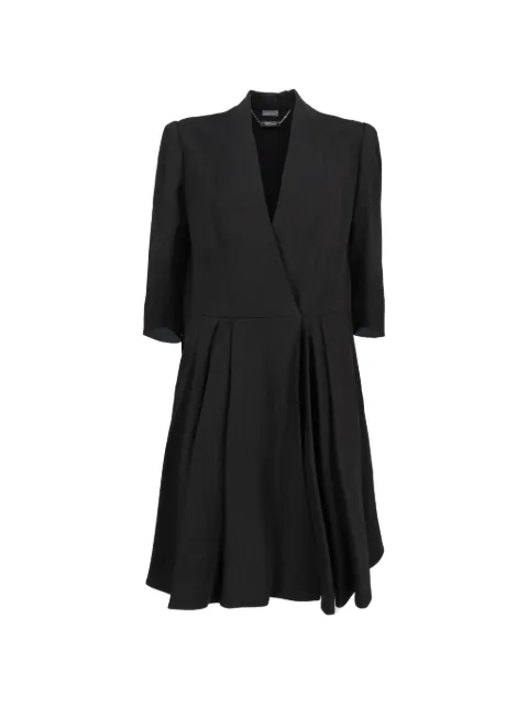 Alexander McQueen Pre-Owned pleated wrap-style mini dress