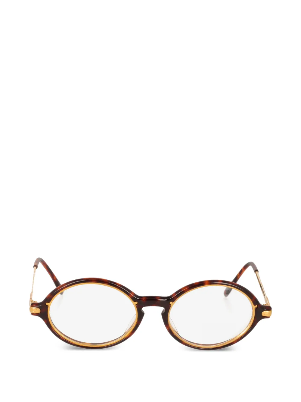 Concert oval-frame glasses | Brown | Image 1