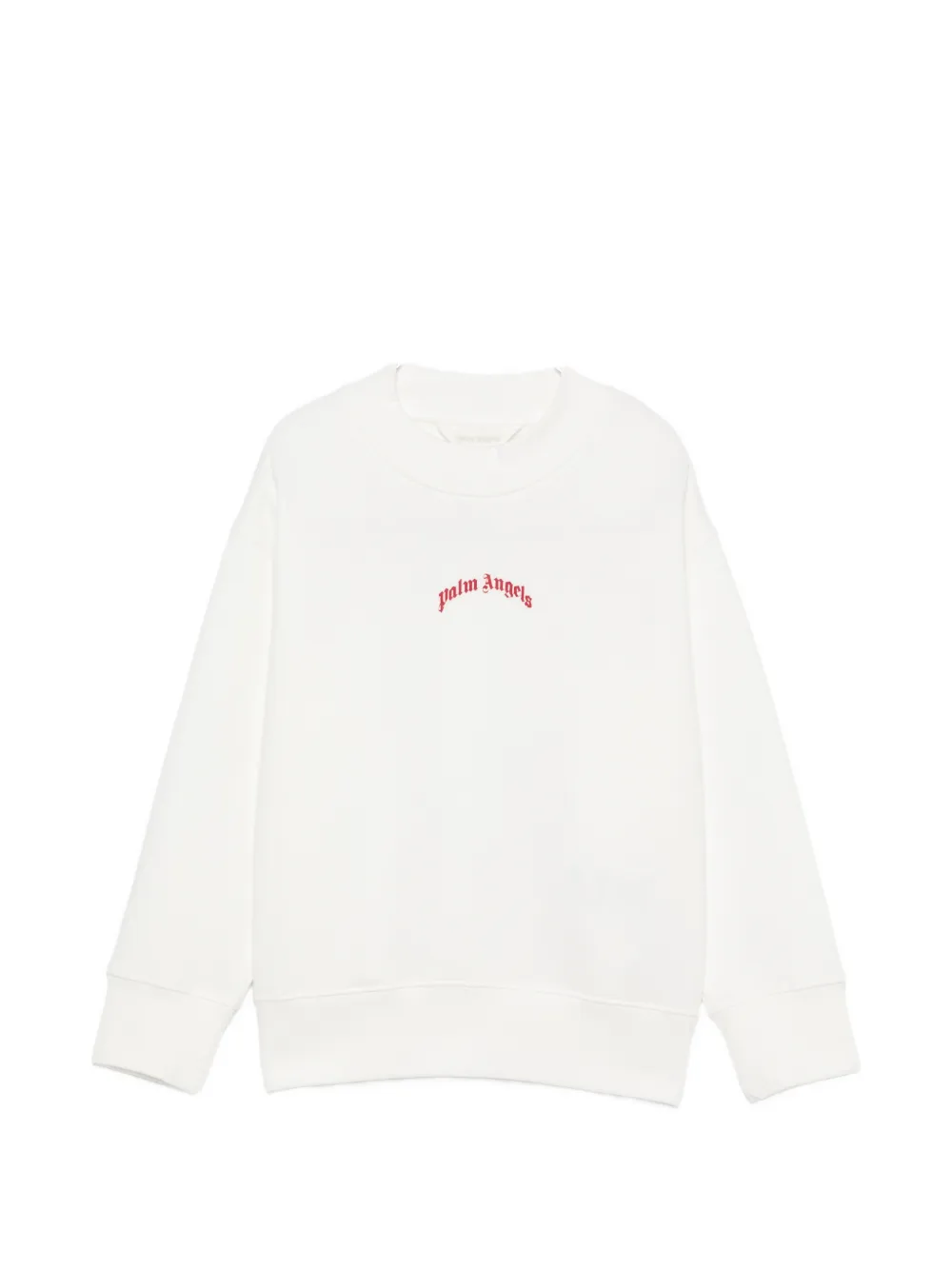 Palm Angels Kids logo-print sweatshirt - Bianco