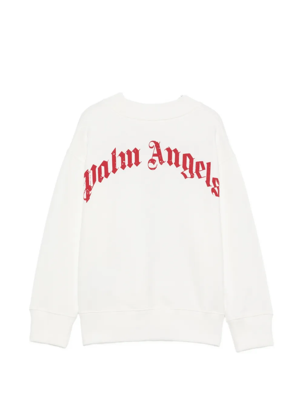 Palm Angels Kids Sweater met logoprint Wit