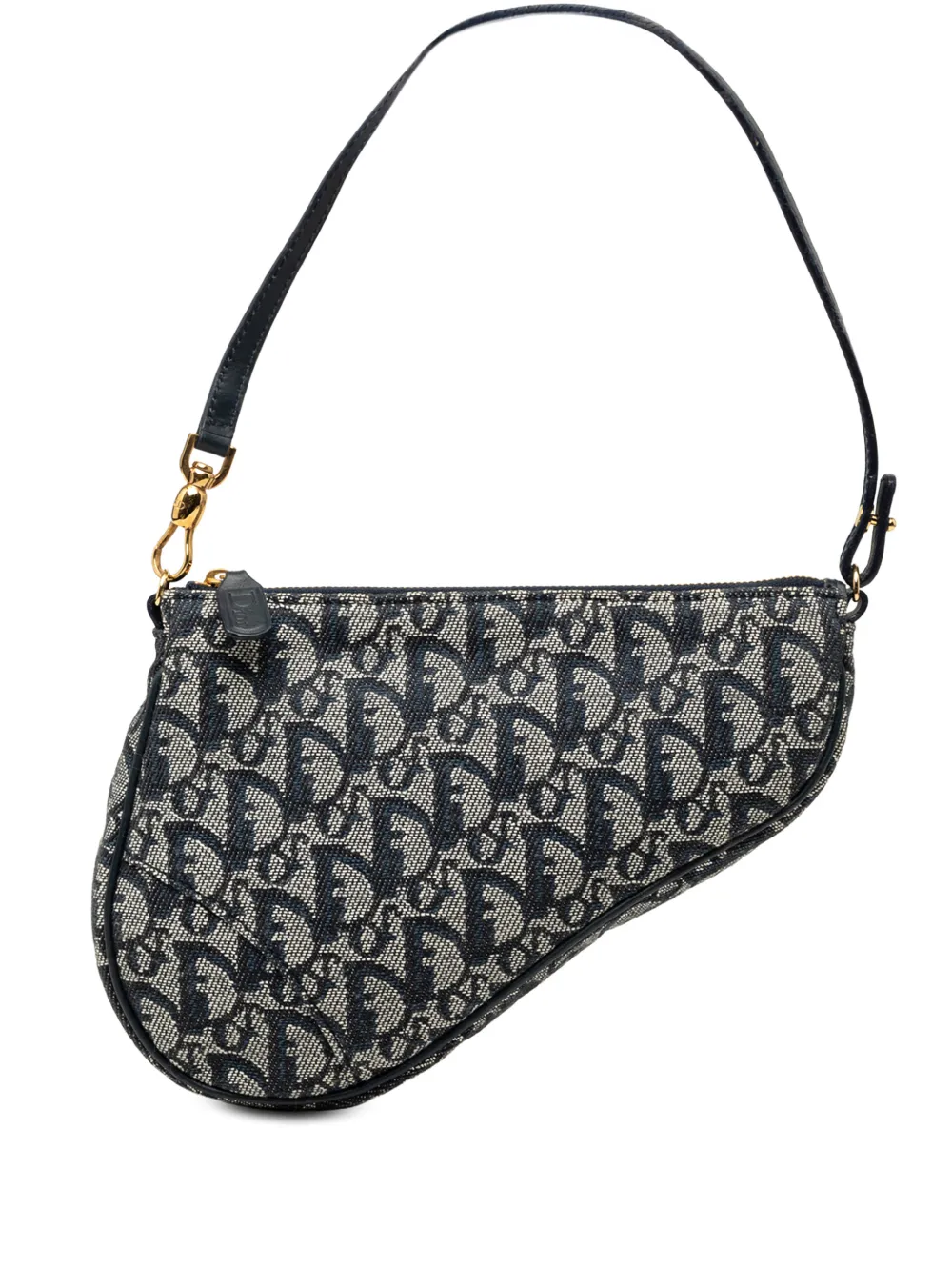Christian Dior Pre-Owned 2001 Mini Diorissimo Canvas Saddle Pochette shoulder bag - Blau