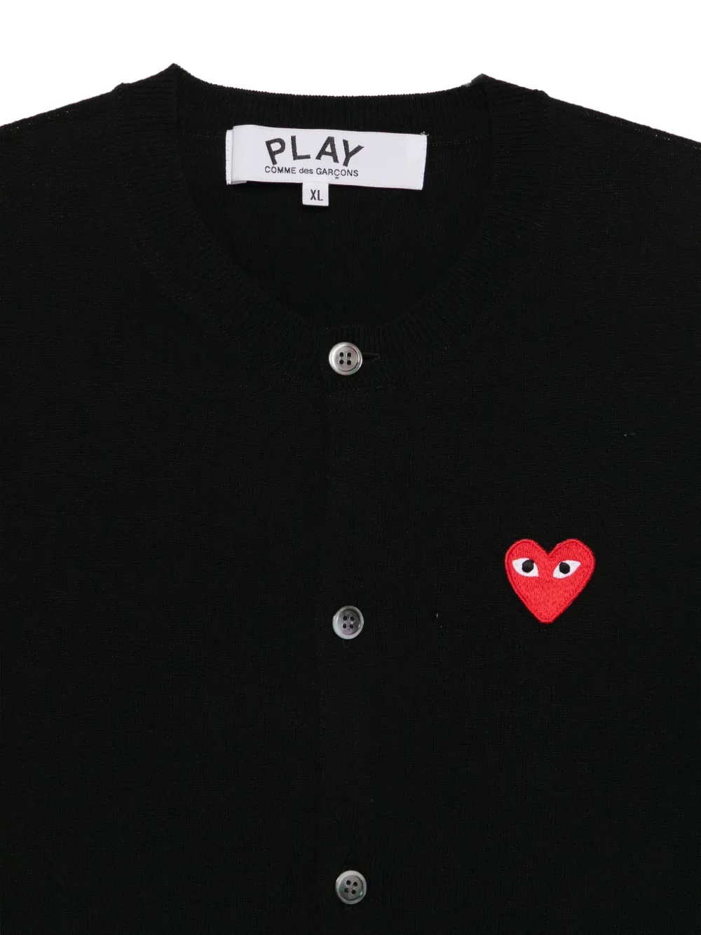Comme Des Garçons Play Vest met hartpatch Zwart