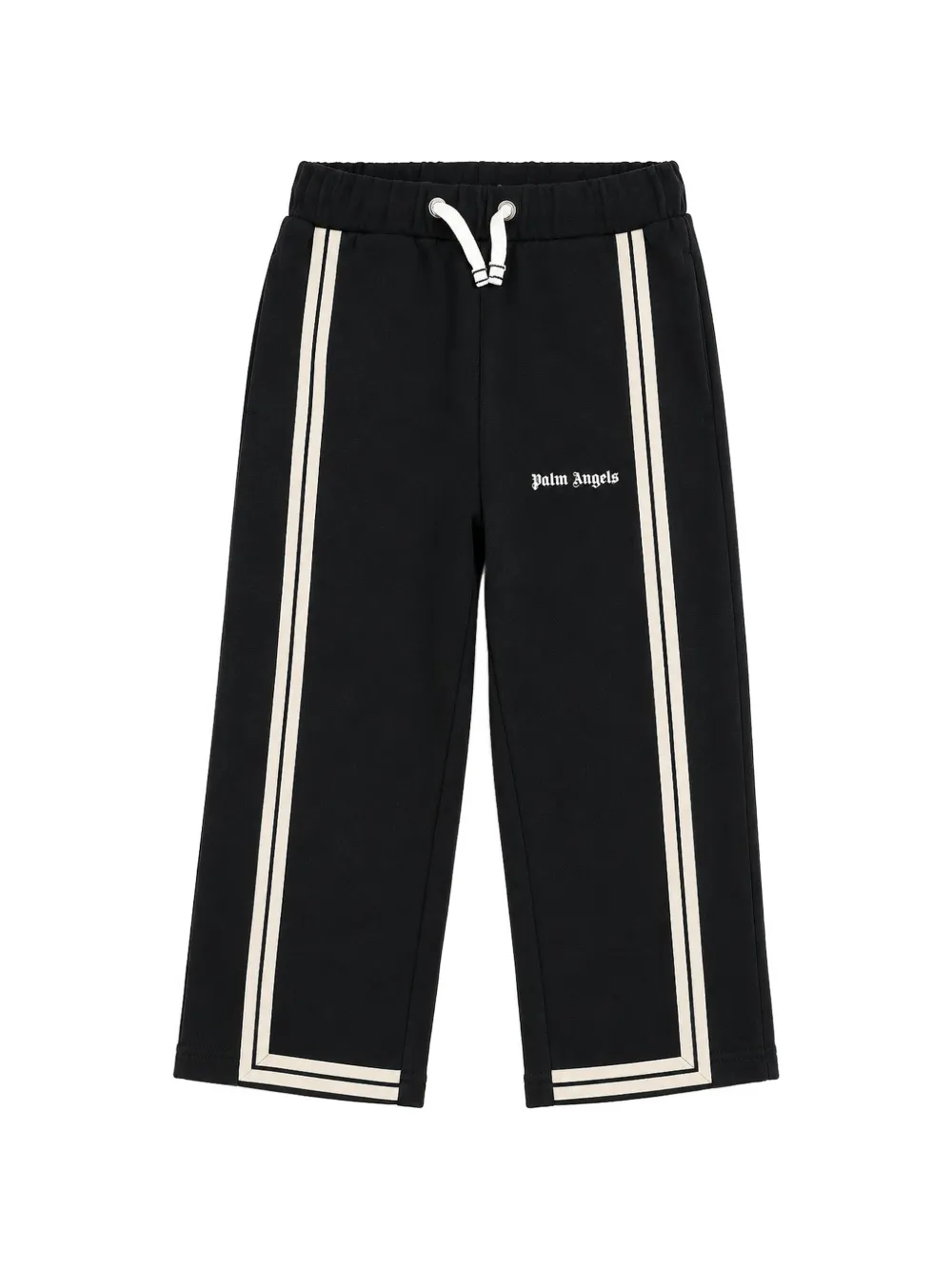 Palm Angels Kids logo-print side-stripe trousers - Nero