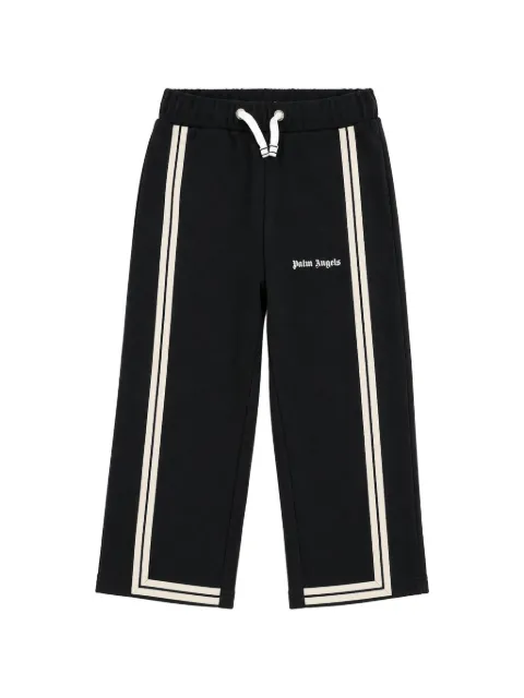 Palm Angels Kids logo-print side-stripe trousers
