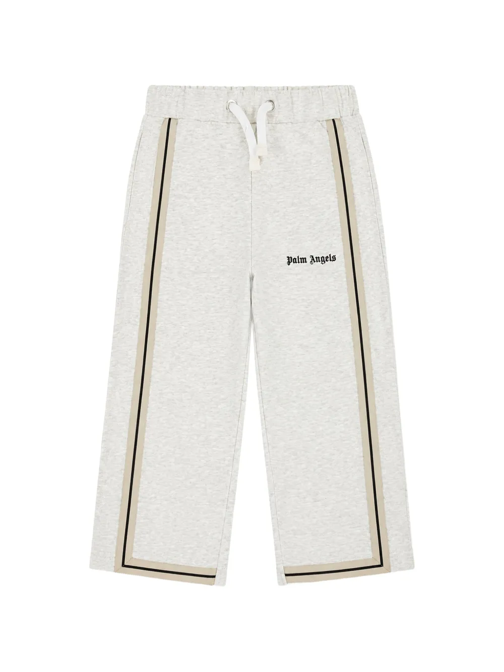 Palm Angels Kids logo-print side-stripe track pants - Grigio