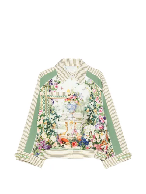 Camilla floral-print boxy jacket