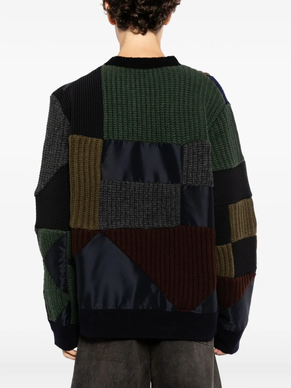 sacai Saicai x A.P.C. quilts sweater Blauw