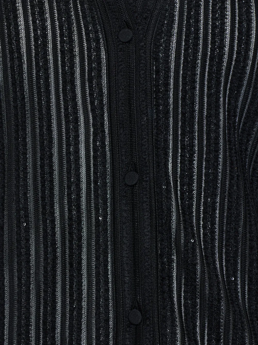 TOM FORD sheer velvet with micro-sequins relaxed evening cardigan Zwart