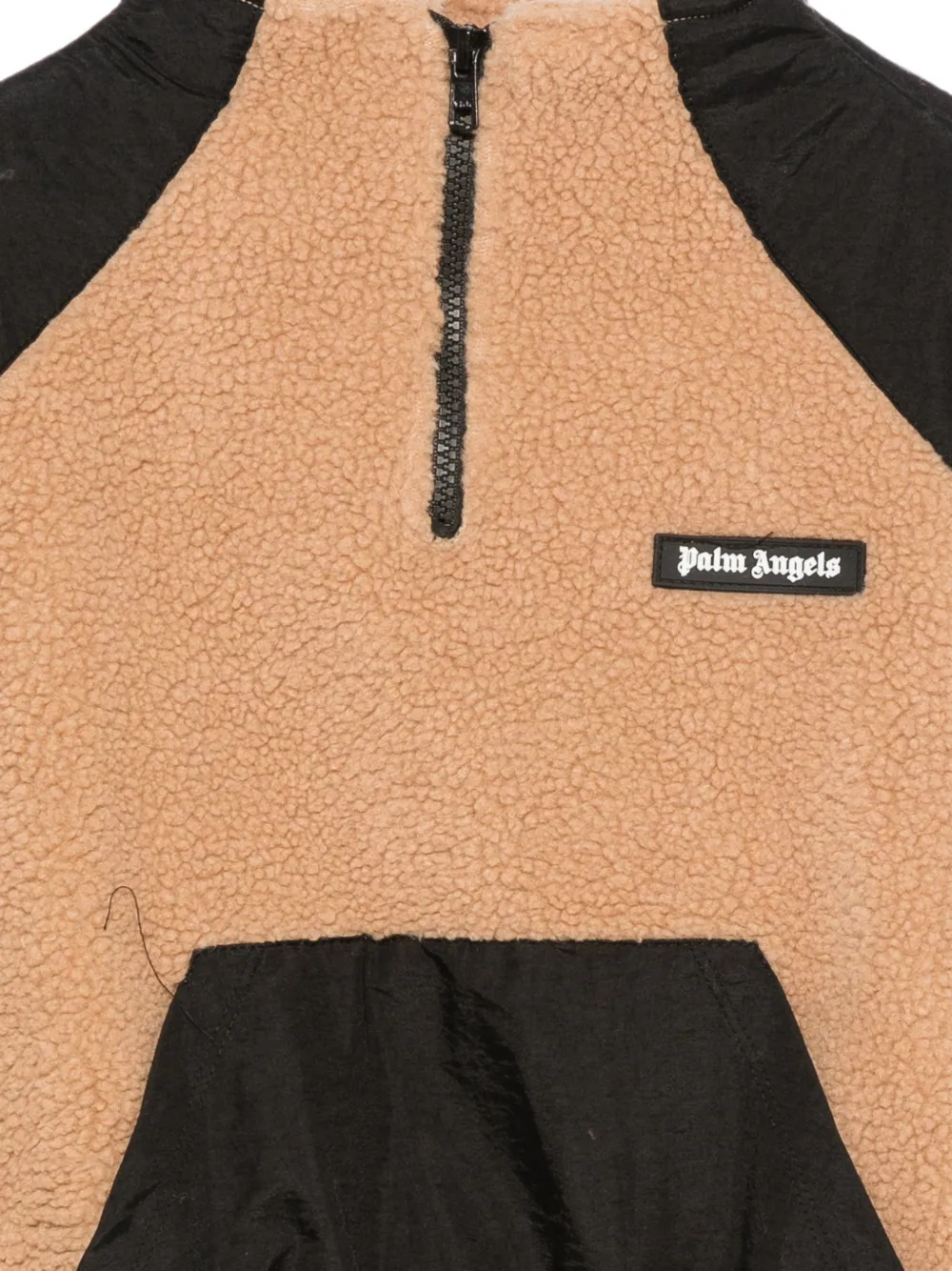 Palm Angels Kids Sweater met logodetail en vlakken Beige