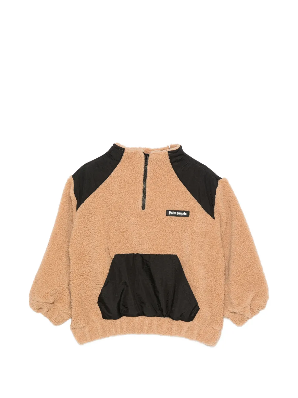 Palm Angels Kids logo-detail panelled sweatshirt - Toni neutri