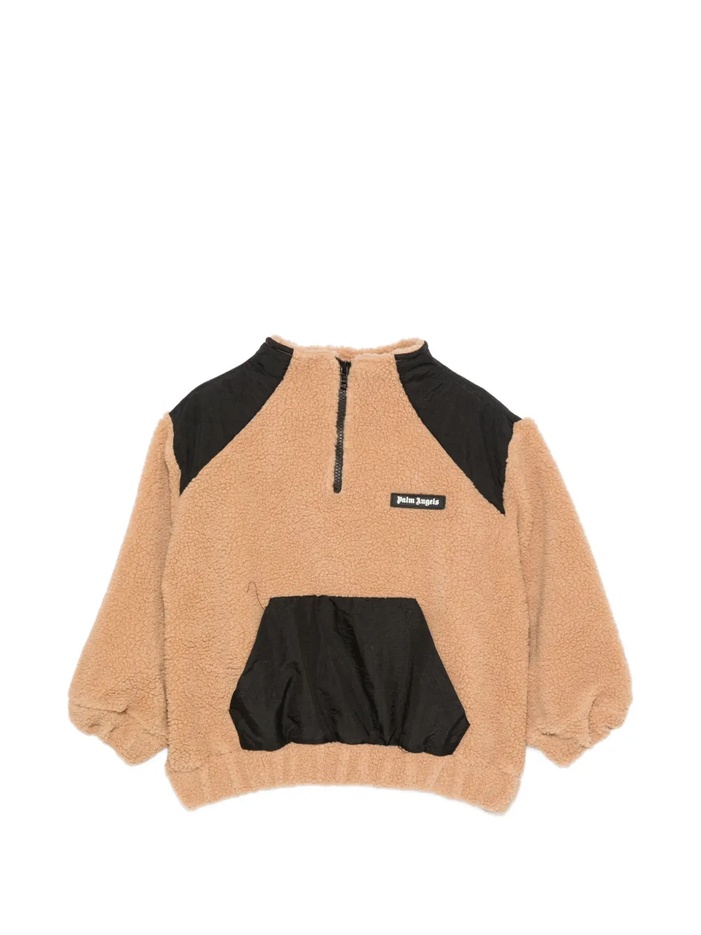 Palm Angels Kids logo-detail panelled sweatshirt - Toni neutri