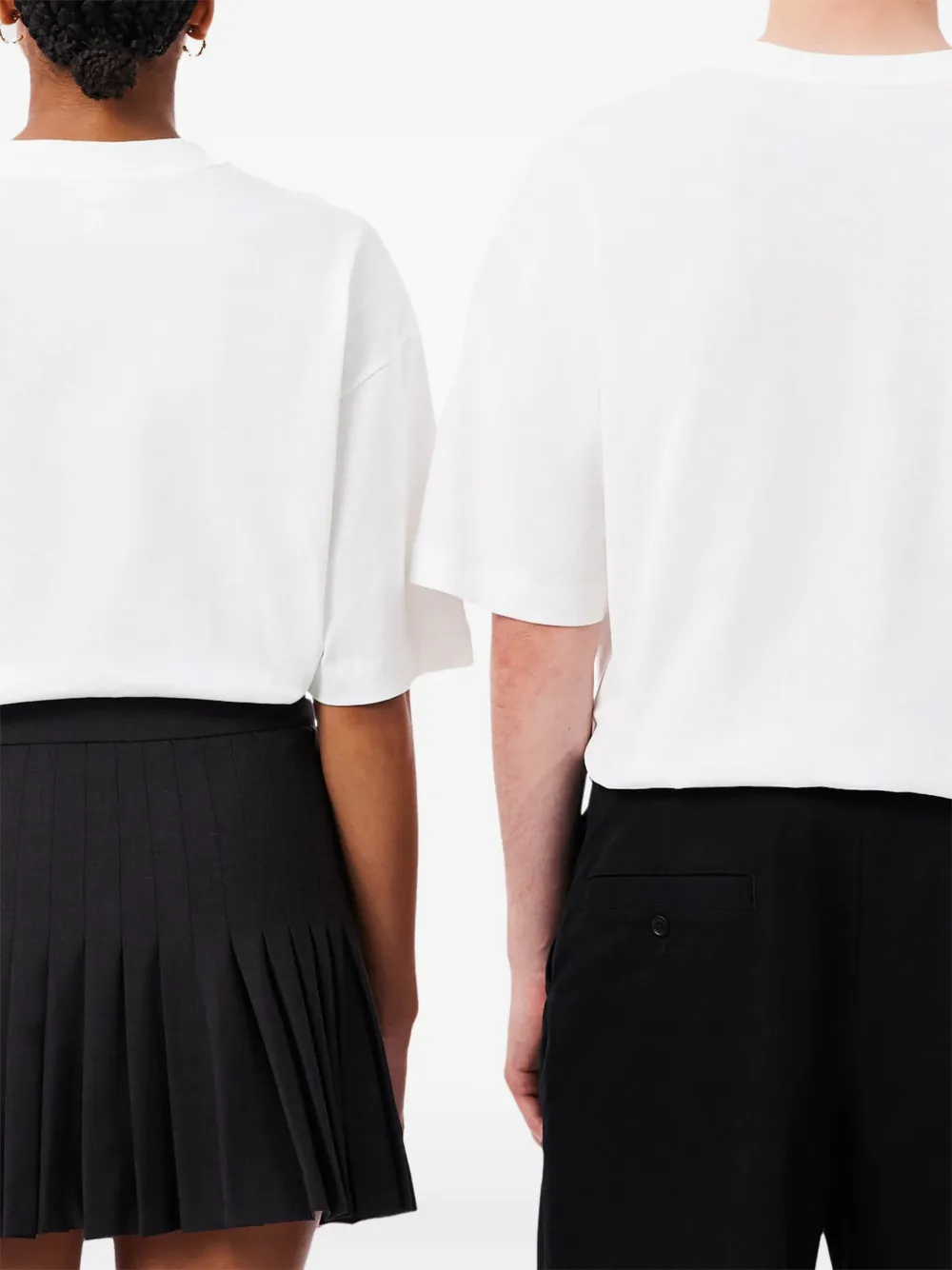 Lacoste T-shirt met logopatch Wit
