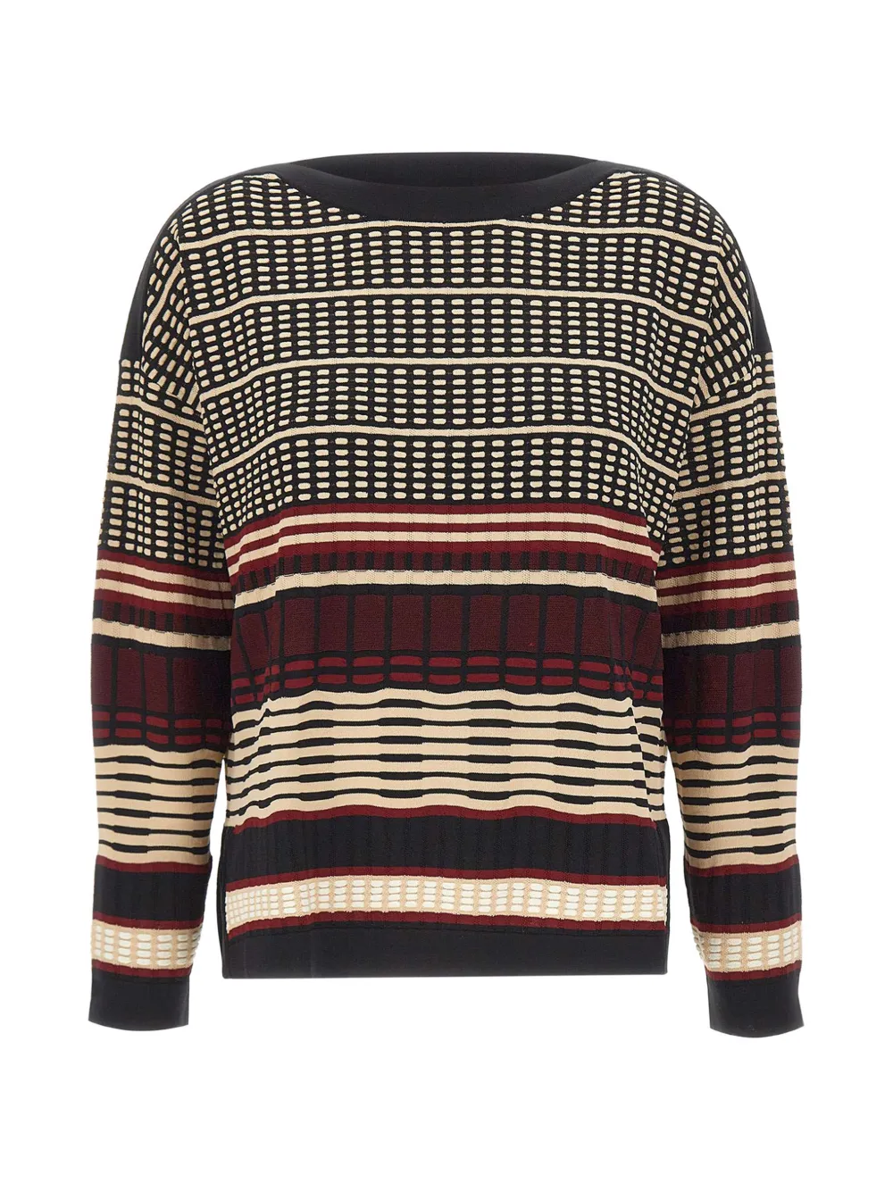 ELENA MIRÒ geometric-pattern sweater - Schwarz
