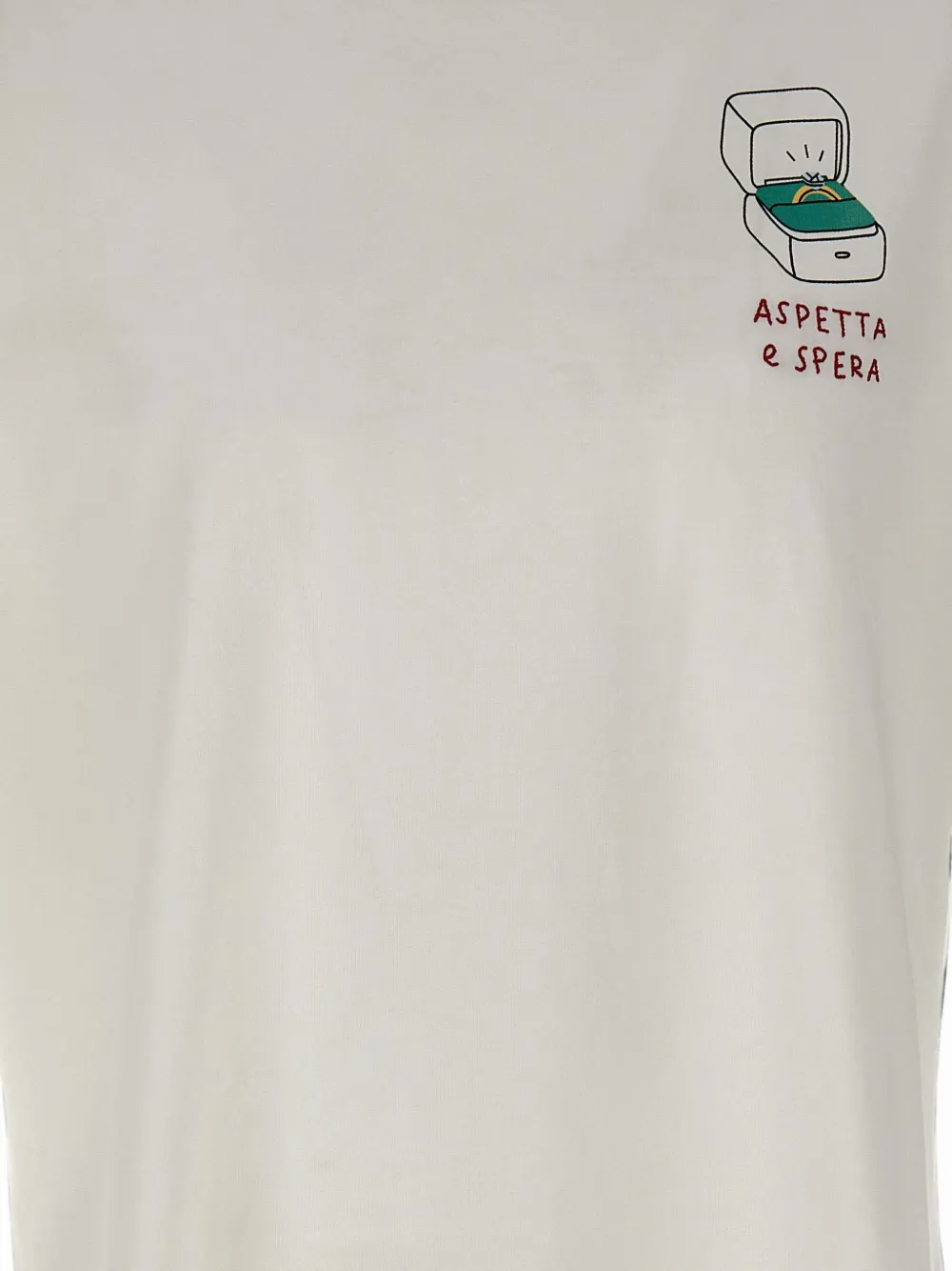 MC2 Saint Barth Aspetta Spera katoenen- -shirt met borduurwerk Wit