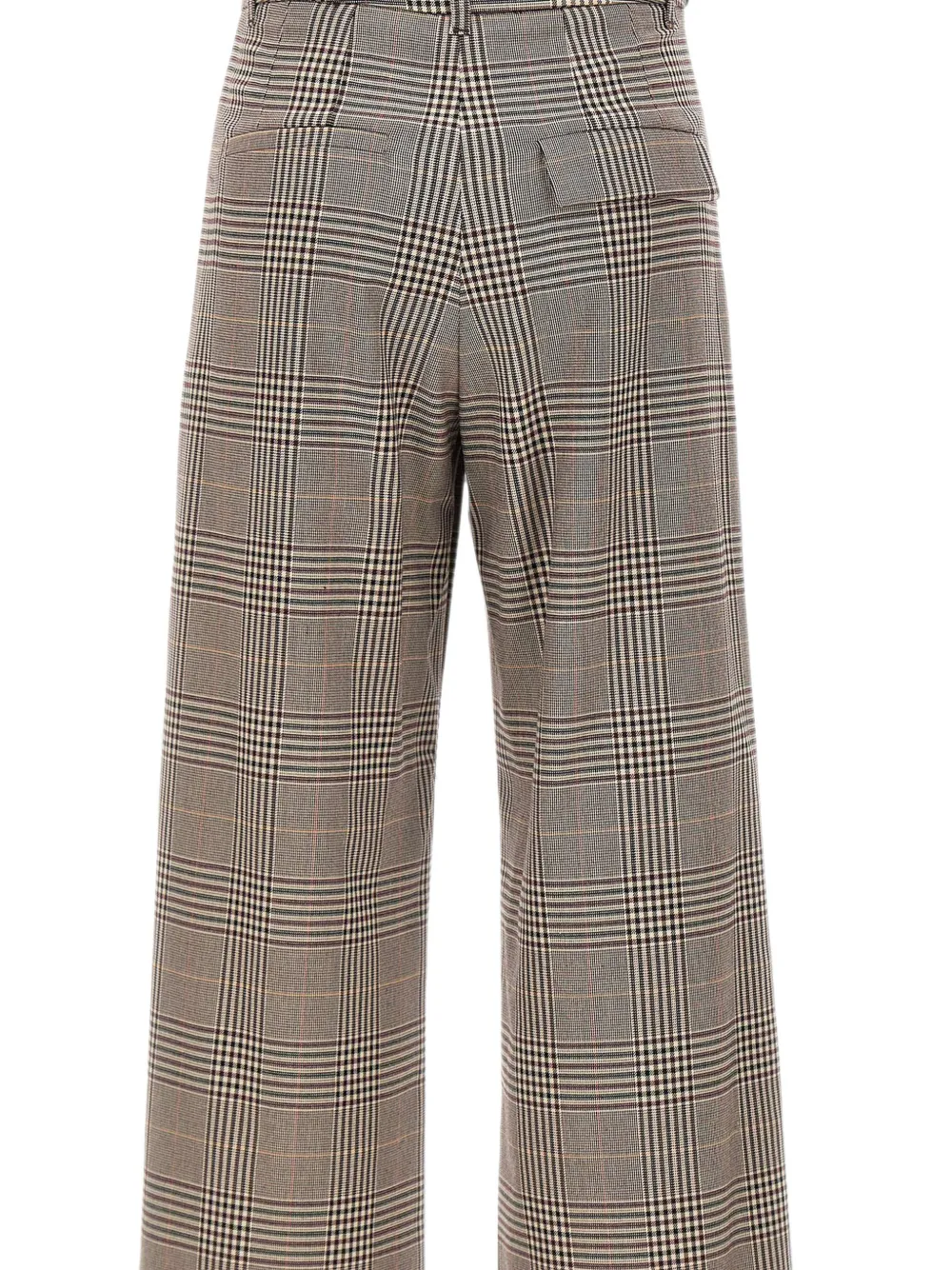Marella check-pattern trousers Bruin